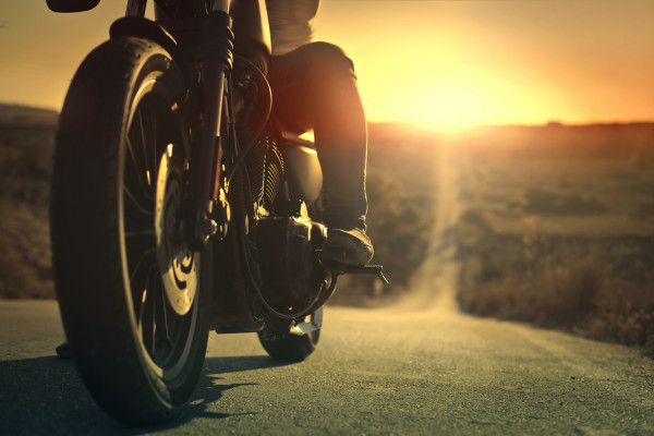 Motocycliste à Cabestany