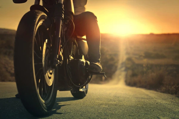 Motocycliste à Cabestany